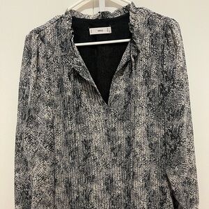Mango Black and Gray Maxi Dress gently worn